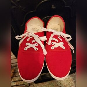 Source Unknown Red and White Sneakers